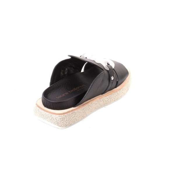 Laura Bellariva 7822 Black Leather Platform Sandals - Picture 4 of 8